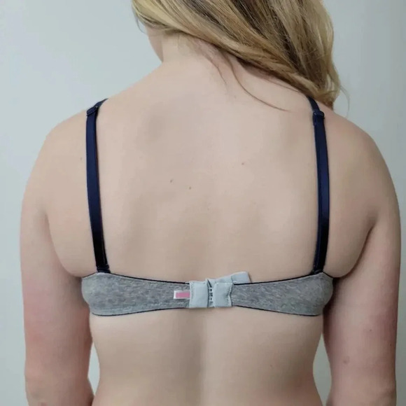 Victoria's Secret PINK Push-up Top - Teal Blue, Heather Grey - Picture 4 of 5